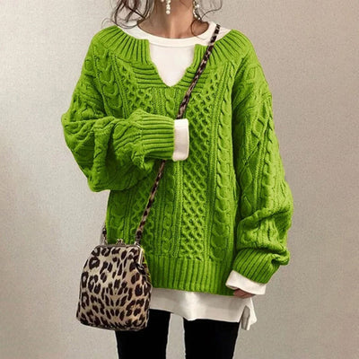 Elisa | Knitted Sweater with Twisted Pattern
