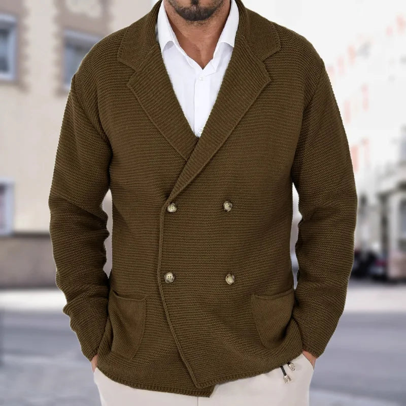 Ethan | Knitted Double-Breasted Cardigan