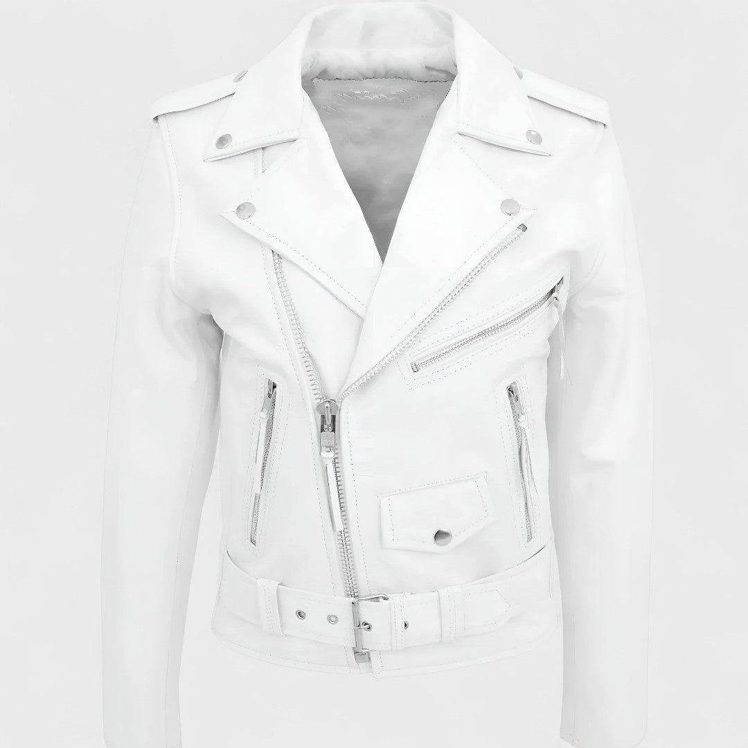 Alessio | Classic Leather Biker Jacket