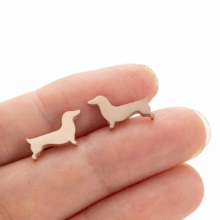 Dachshund stud earrings