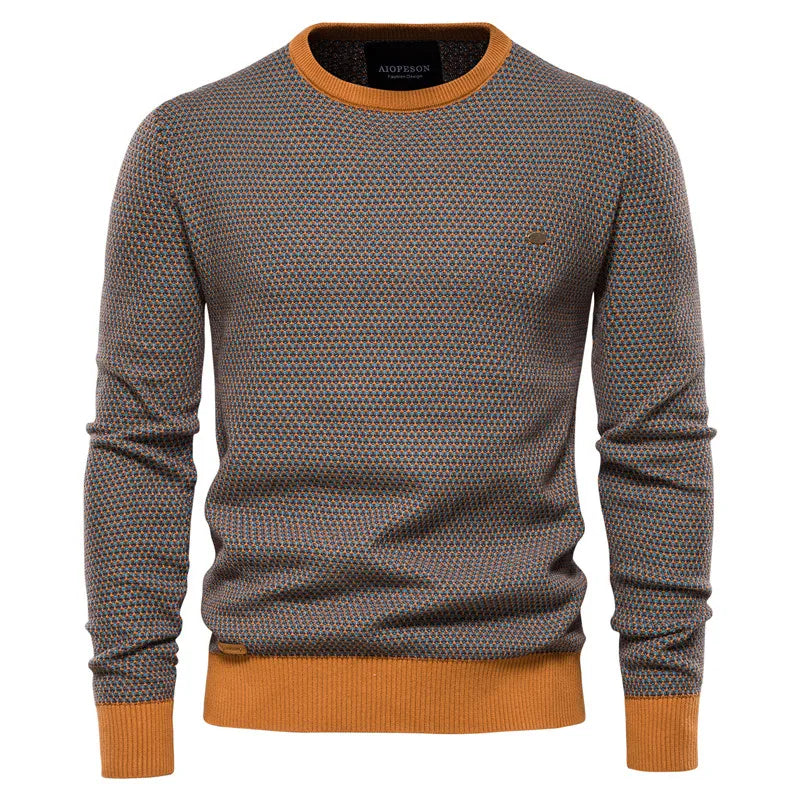 Maxwell | Men's Sweater with Subtle Check Design