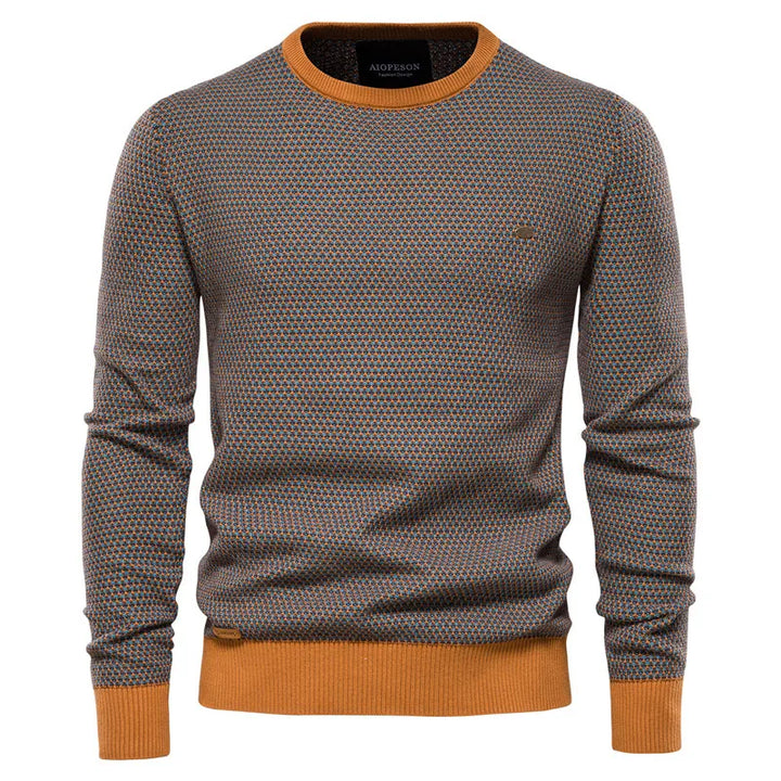 Maxwell | Men's Sweater with Subtle Check Design