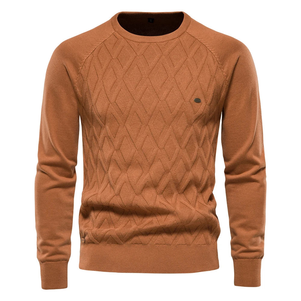 Victor | Men's Sweater with Checkered Design