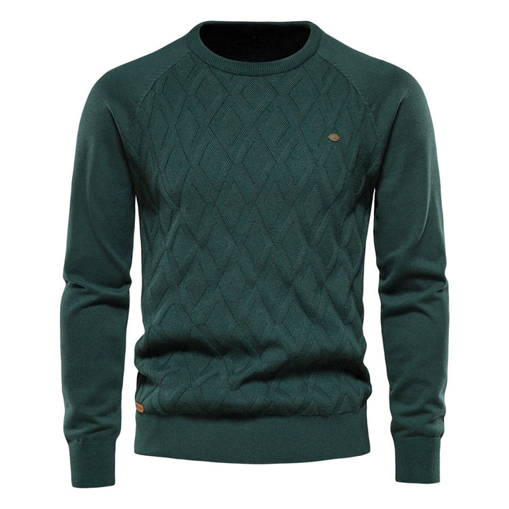 Victor | Men's Sweater with Checkered Design