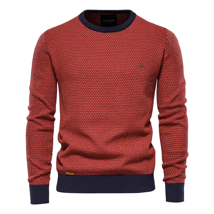 Maxwell | Men's Sweater with Subtle Check Design