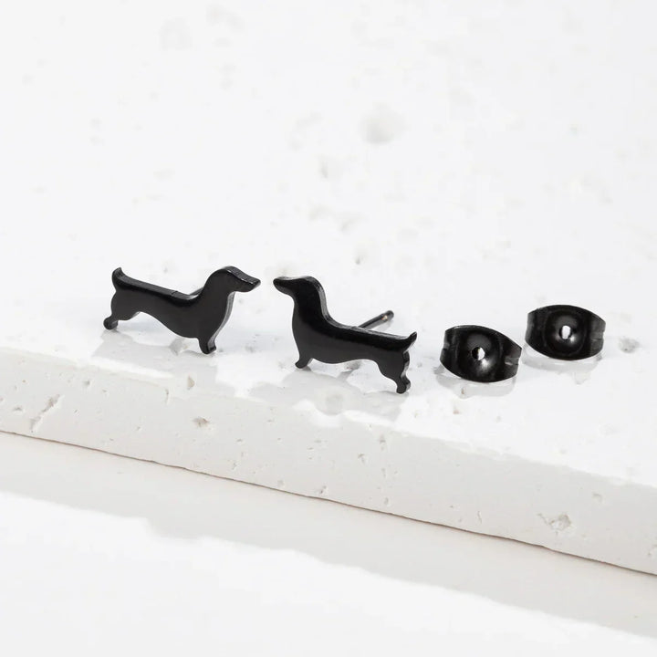 Dachshund stud earrings
