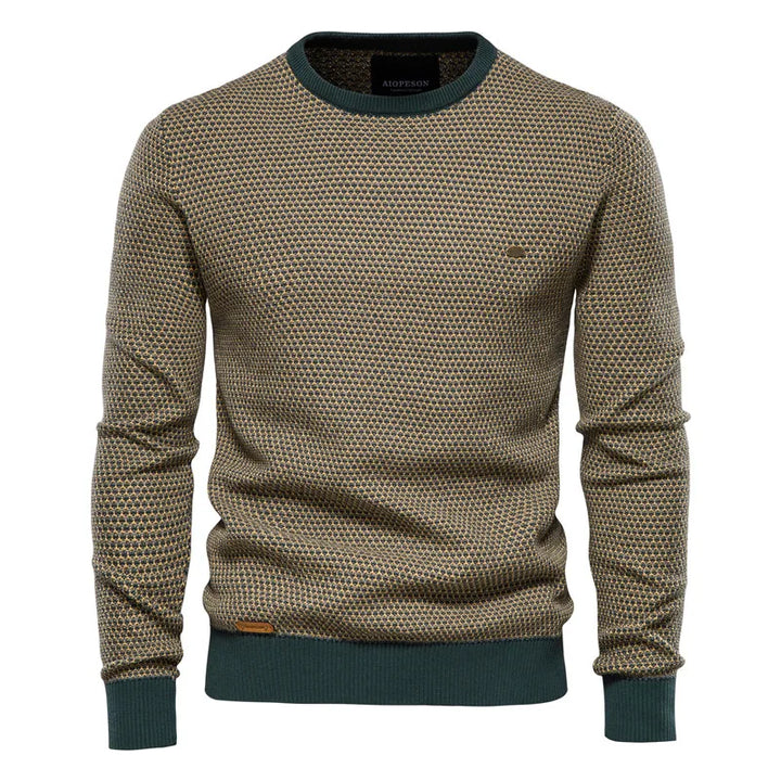 Maxwell | Men's Sweater with Subtle Check Design