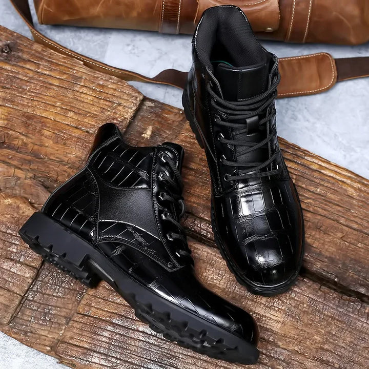 Damon | Crocodile Leather Boots