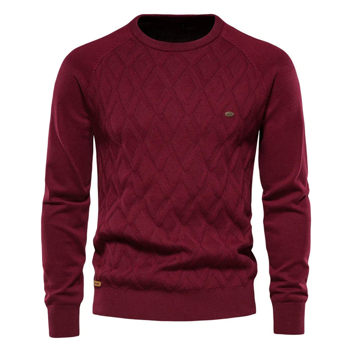 Victor | Men's Sweater with Checkered Design