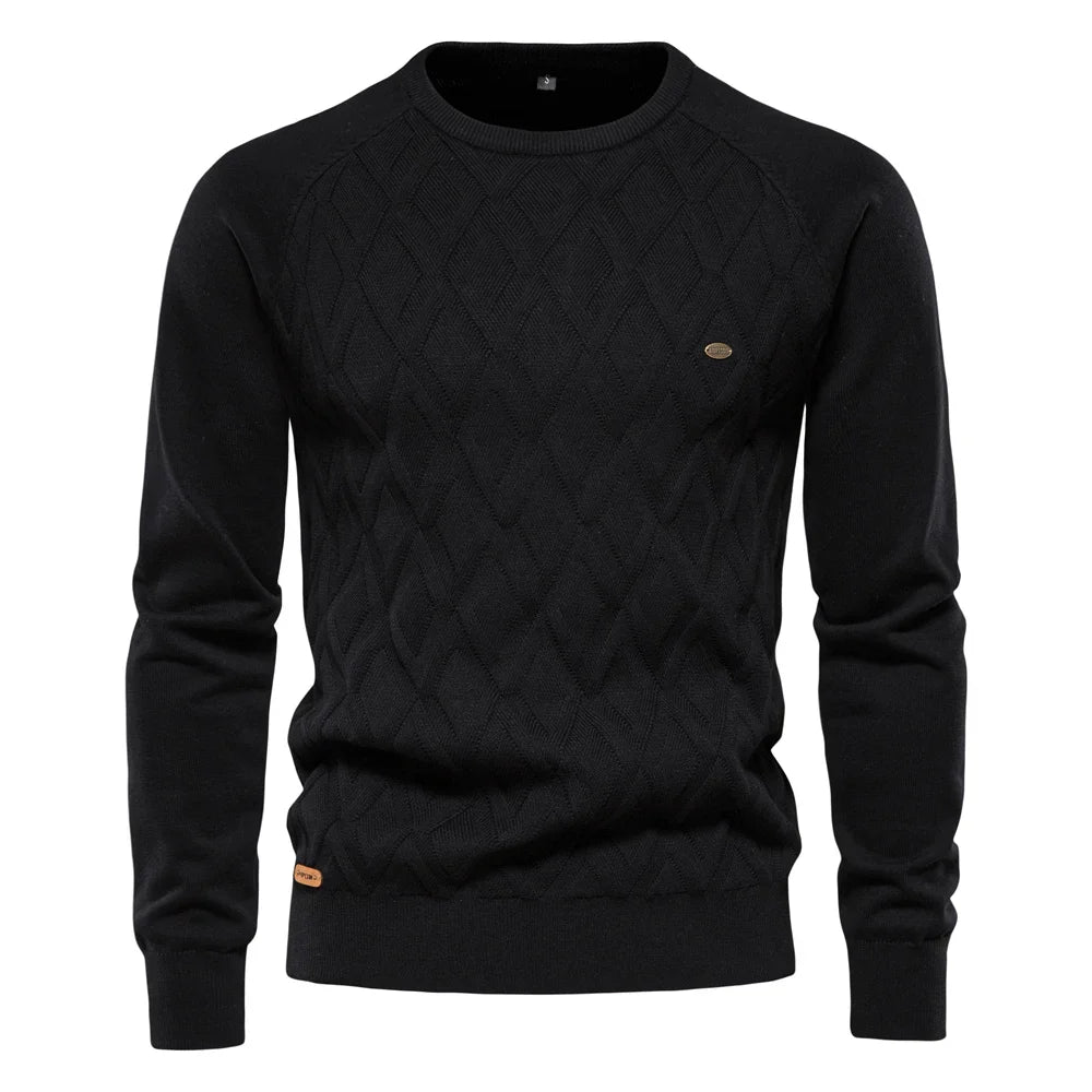 Victor | Men's Sweater with Checkered Design