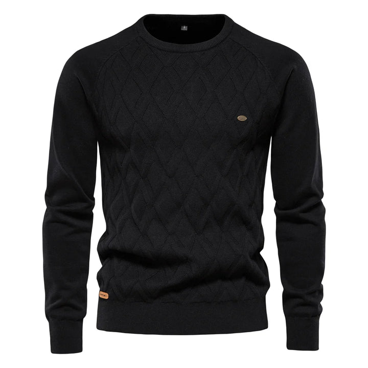 Victor | Men's Sweater with Checkered Design
