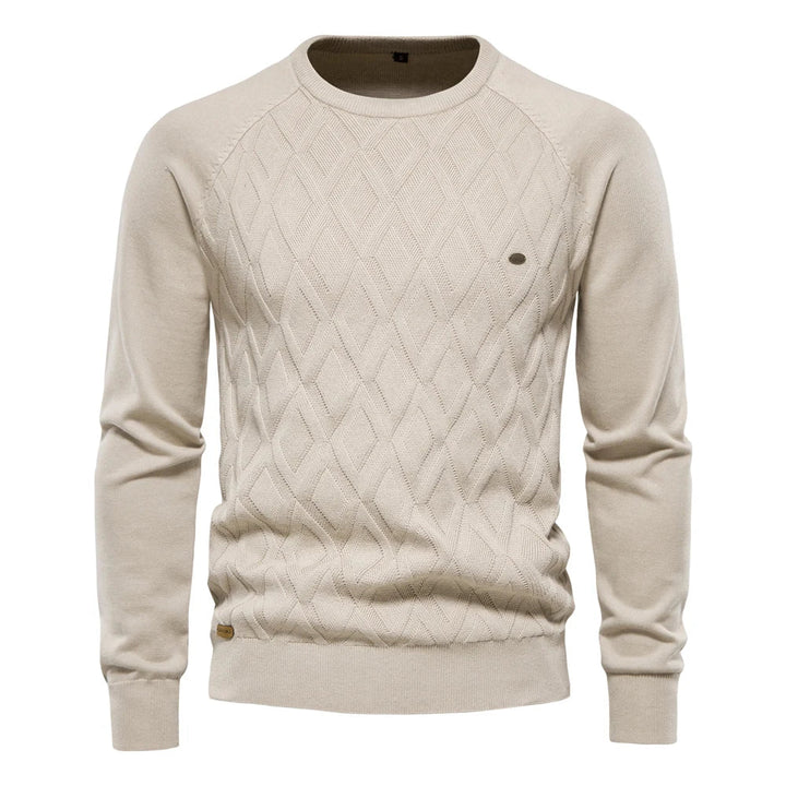 Victor | Men's Sweater with Checkered Design
