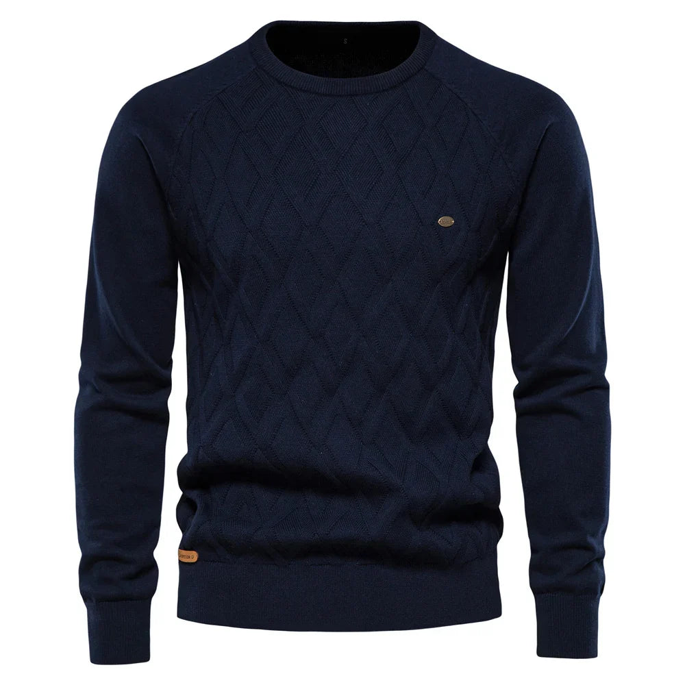 Victor | Men's Sweater with Checkered Design