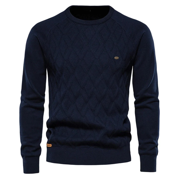 Victor | Men's Sweater with Checkered Design