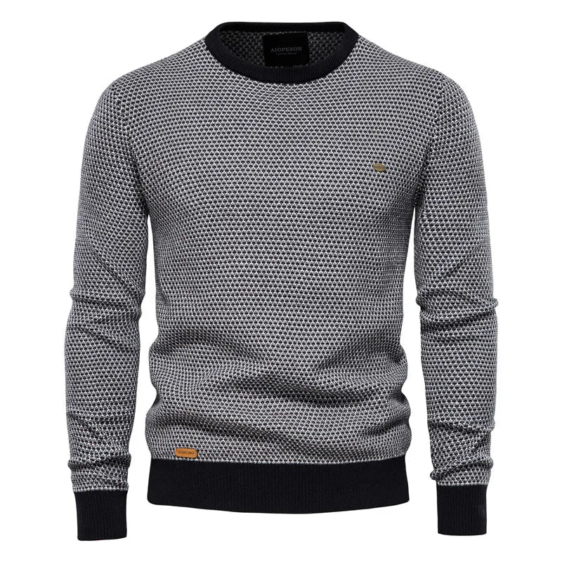 Maxwell | Men's Sweater with Subtle Check Design
