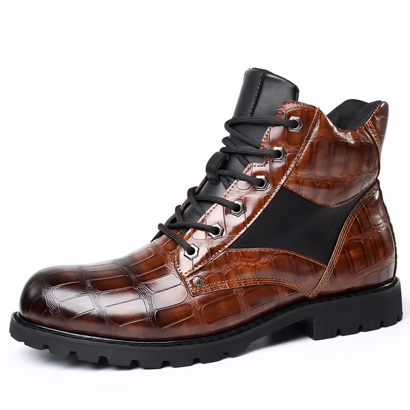 Damon | Crocodile Leather Boots