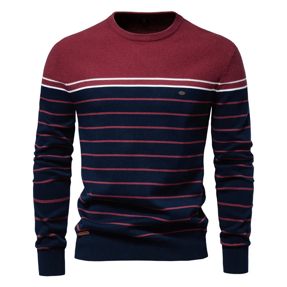 Victor | Men's Sweater with Modern Stripe Design
