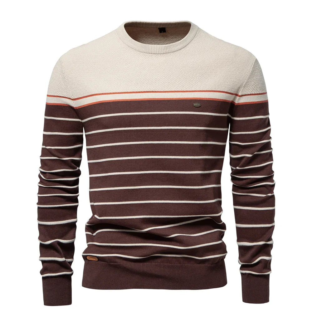 Victor | Men's Sweater with Modern Stripe Design