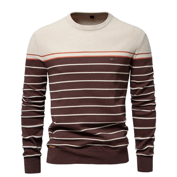 Victor | Men's Sweater with Modern Stripe Design