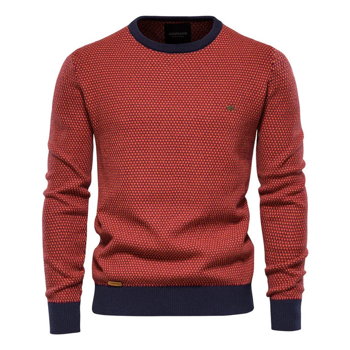 Maxwell | Men's Sweater with Subtle Check Design