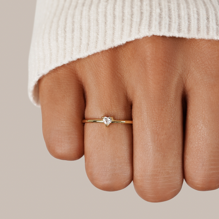 Crystal Heart Ring of Love