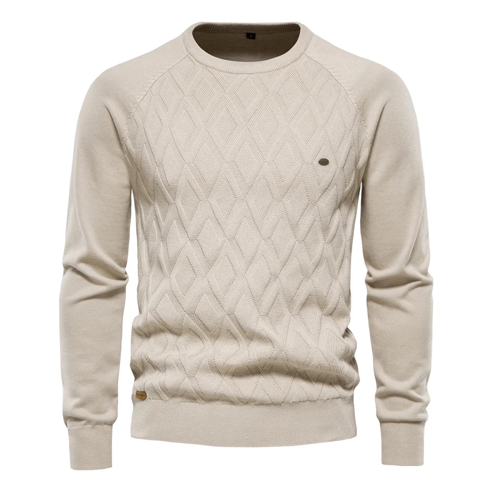 Victor | Men's Sweater with Checkered Design