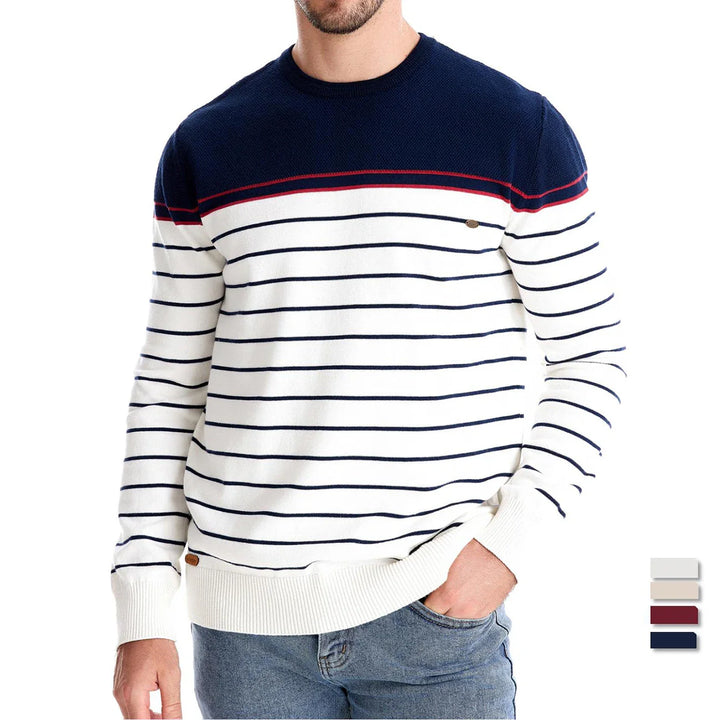 Victor | Men's Sweater with Modern Stripe Design