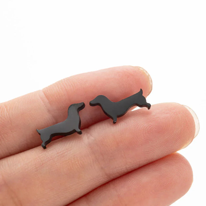 Dachshund stud earrings