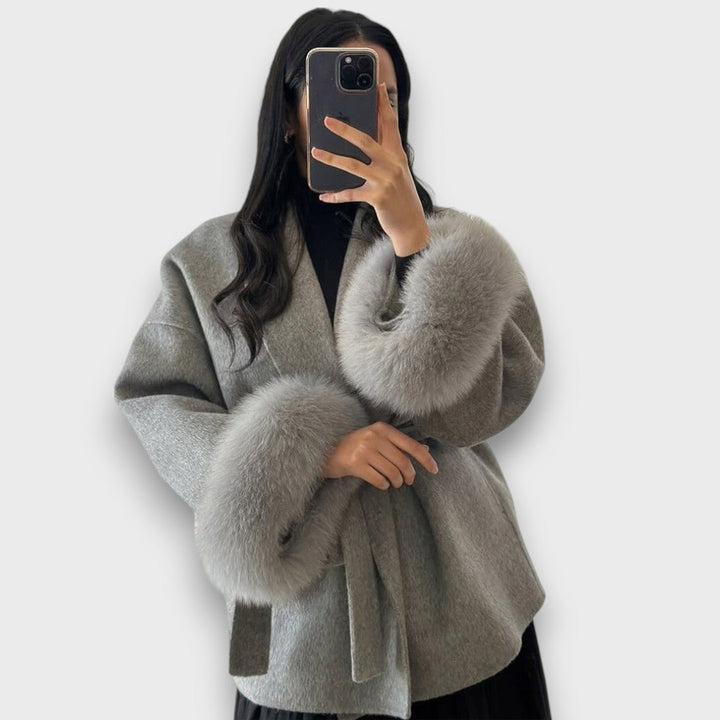 Leontine | Fur-Cuff Winter Coat