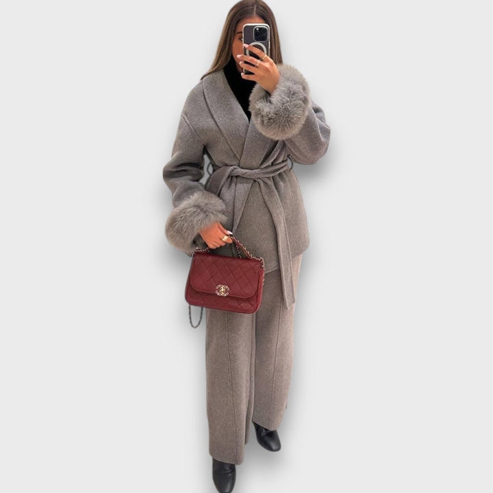 Leontine | Fur-Cuff Winter Coat
