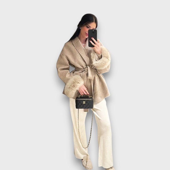 Leontine | Fur-Cuff Winter Coat