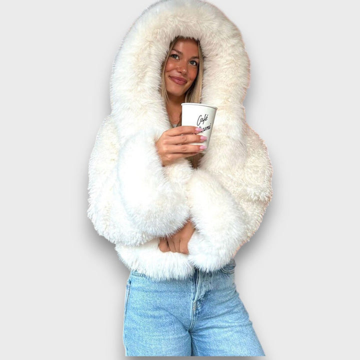 Ardelle | Short Faux Fur Jacket with Hood