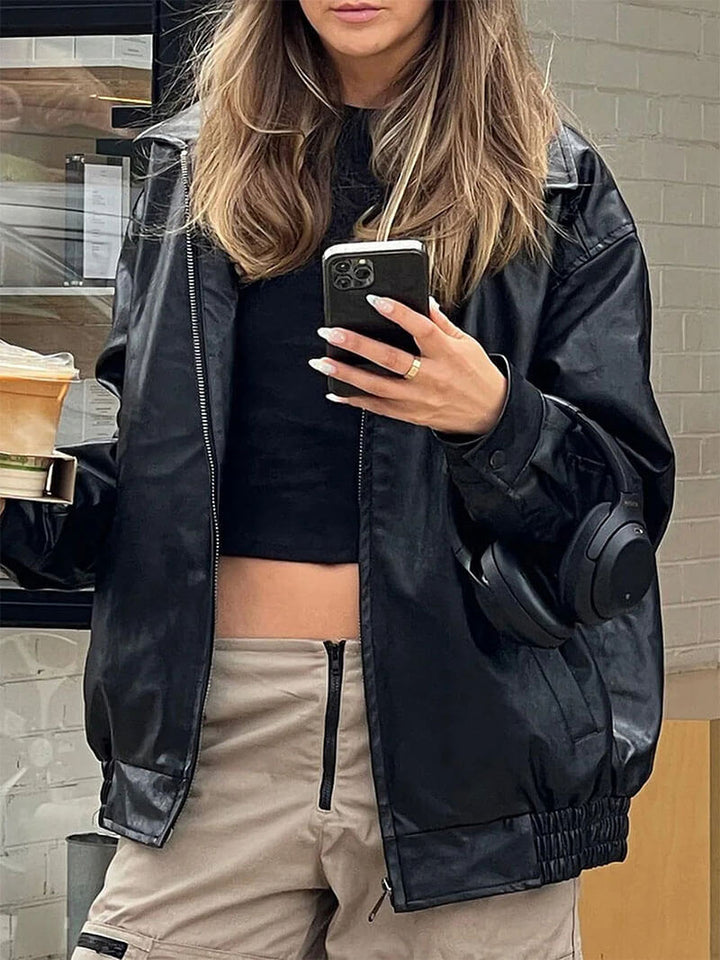 Aria | Faux Leather Jacket
