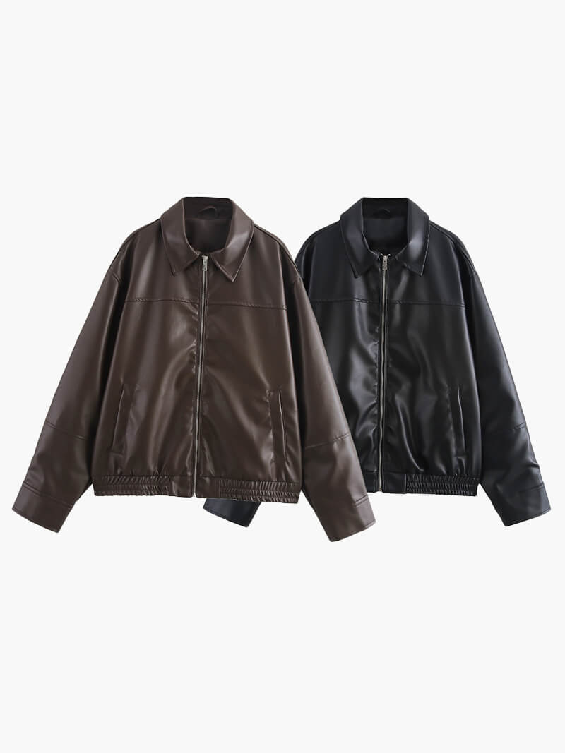 Aria | Faux Leather Jacket