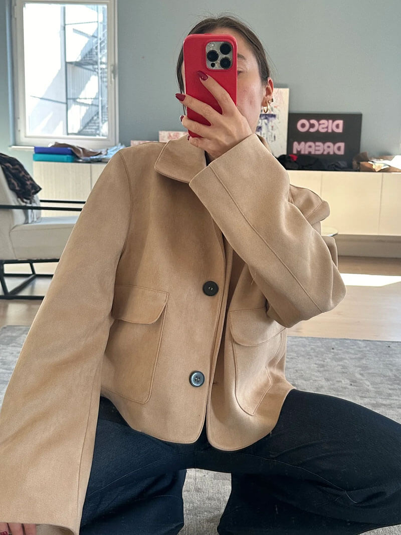 Elena | Faux Suede Jacket