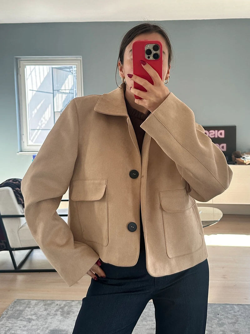 Elena | Faux Suede Jacket