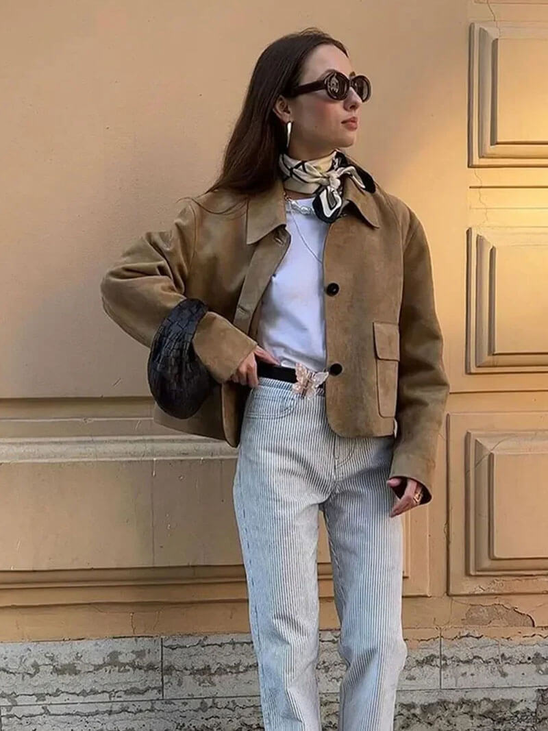 Elena | Faux Suede Jacket