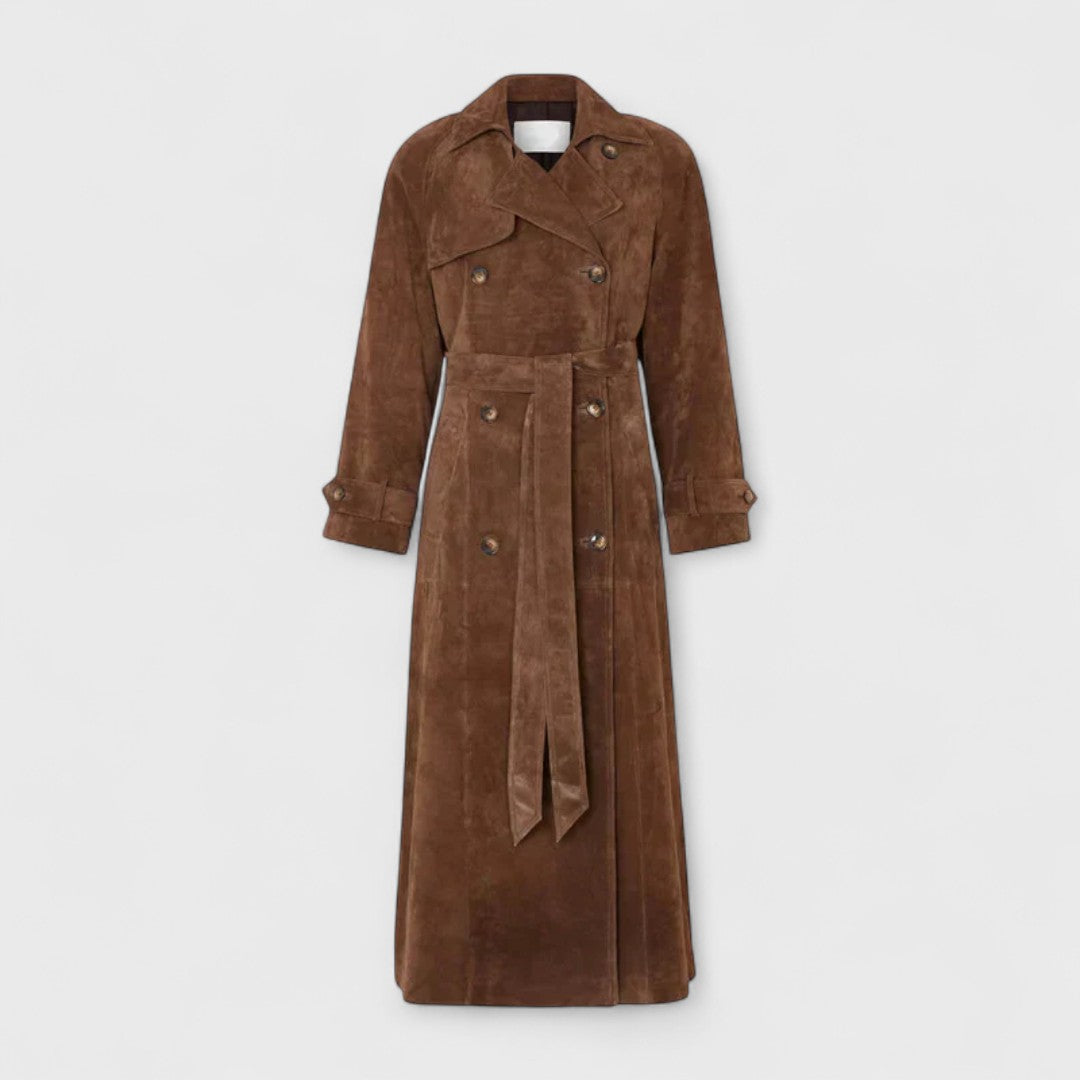 Ameline | Elegant High-Collar Trench Coat