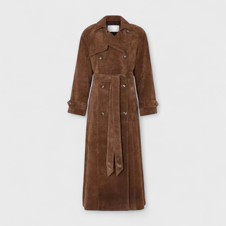 Ameline | Elegant High-Collar Trench Coat