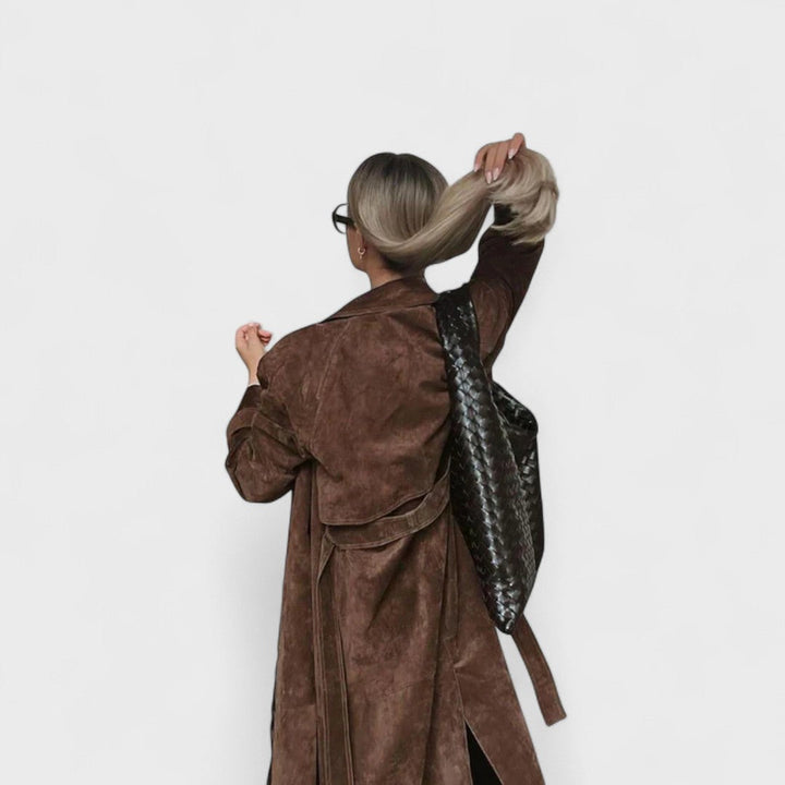 Ameline | Elegant High-Collar Trench Coat