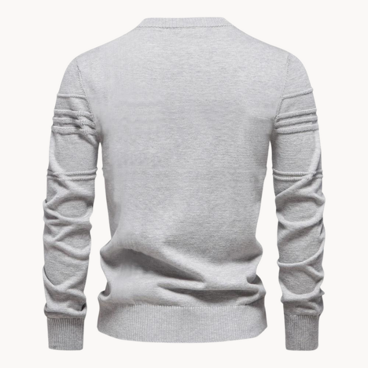 Mason | Men's Sweater with Checkered Design