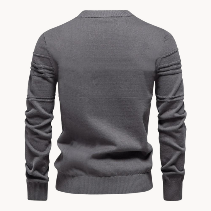 Mason | Men's Sweater with Checkered Design