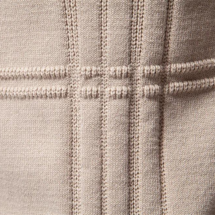 Mason | Men's Sweater with Checkered Design
