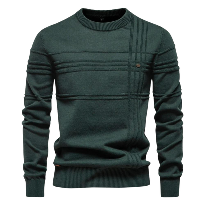 Mason | Men's Sweater with Checkered Design