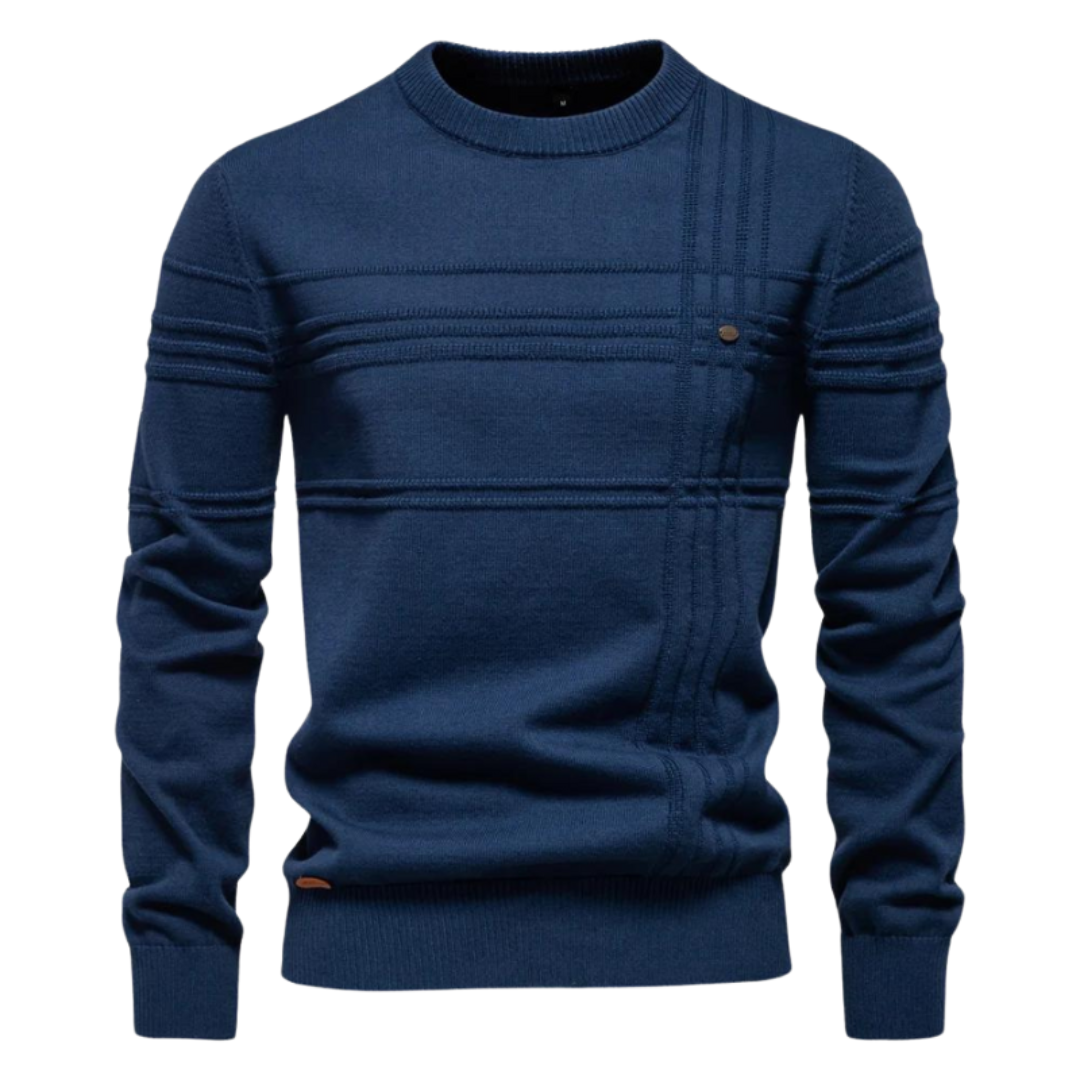 Mason | Men's Sweater with Checkered Design