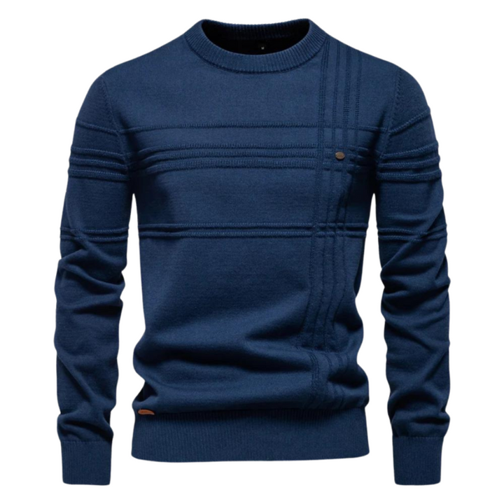 Mason | Men's Sweater with Checkered Design