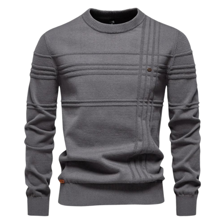 Mason | Men's Sweater with Checkered Design