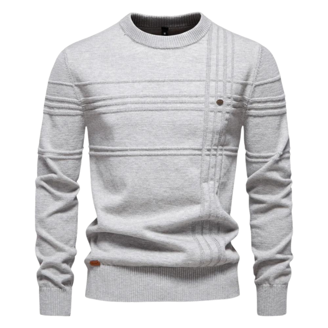 Mason | Men's Sweater with Checkered Design