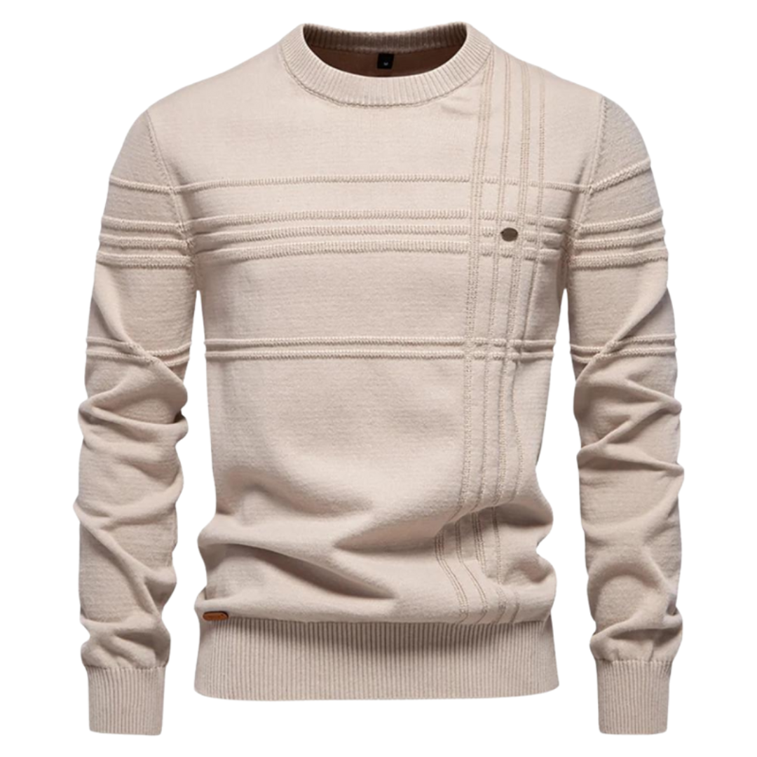 Mason | Men's Sweater with Checkered Design