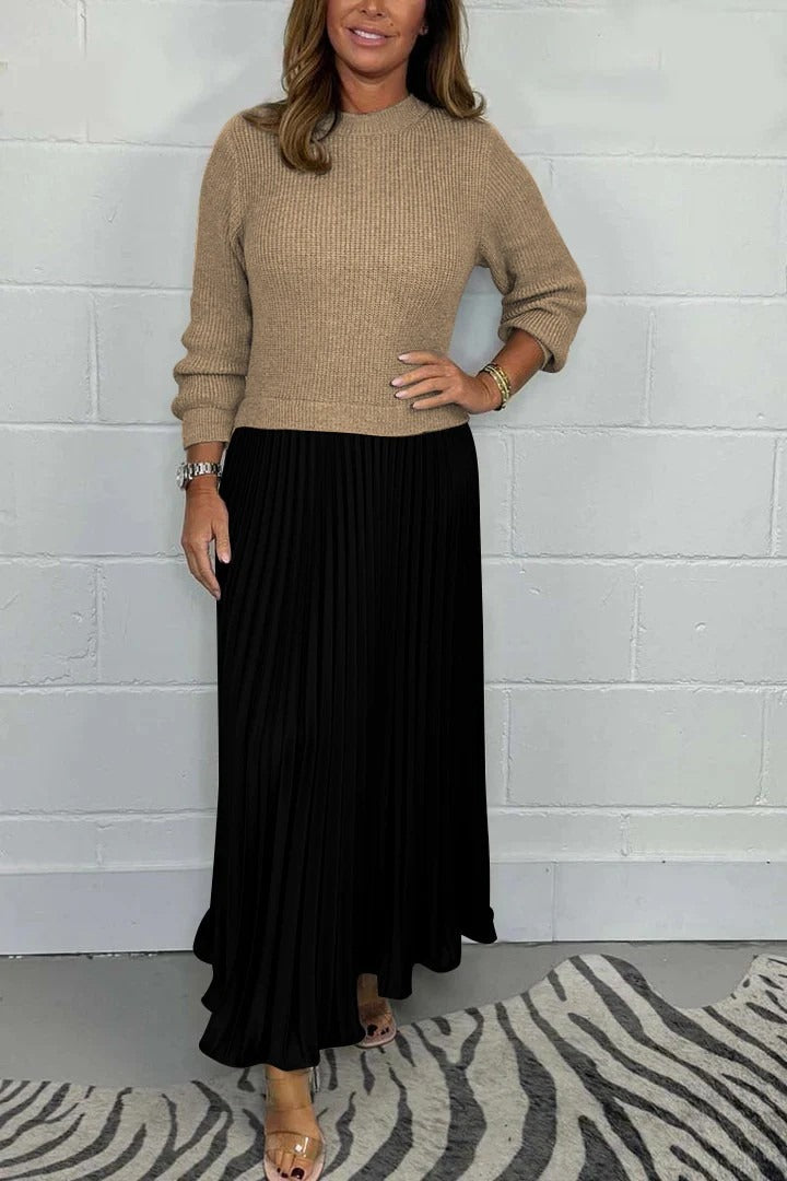 Graciela | Knit-Pleat Dress